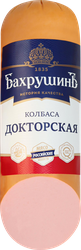 Колбаса вареная БАХРУШИНЪ Докторская, 400г, крупный план
