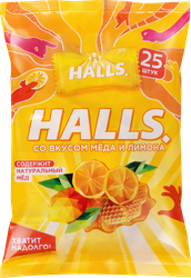 Карамель леденцовая HALLS со вкусом меда и лимона, 68г, картинка