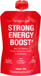 Пюре фруктовое NUTRINO LAB Strong Energy Boost, из яблока, груши, маракуйи и гуараны, 180г, вид