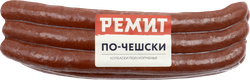 Колбаски полукопченые РЕМИТ По-Чешски, 380г, крупный план