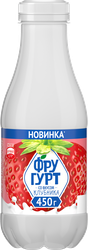 Напиток кисломолочный ФРУГУРТ Клубника 1%, без змж, 450г, фото