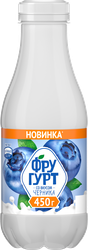 Напиток кисломолочный ФРУГУРТ Черника 1%, без змж, 450г, фото
