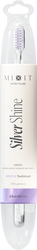Зубная&nbsp;щетка MIXIT SilverShine с фиолетовой щетиной,&nbsp;средней&nbsp;жесткости, крупный план