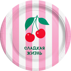 Тарелки бумажные CITY HOME TRADE Пикник Фрукты 18см, Арт. PLT18, 6шт, вид