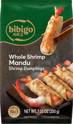 Дамплинги BIBIGO С цельной креветкой, 200г, крупный план
