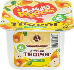 Творог детский А.РОСТАГРОКОМПЛЕКС Груша 3,8%, без змж, 100г, картинка
