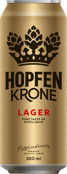 Пиво светлое HOPFENKRONE Лагер фильтрованное пастеризованное 5%, 0.5л, вид