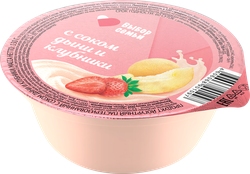 Продукт йогуртный пастеризованный ВЫБОР СЕМЬИ с соком дыни и клубники 2,5%, без змж, 130г, картинка