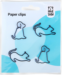 Скрепки MESHU Cat&Dog фигурные, 1,9см, 4шт, вид