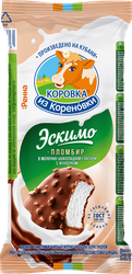 Мороженое КОРОВКА ИЗ КОРЕНОВКИ Пломбир в молочно-шоколадной глазури с фундуком 15%, без змж, эскимо, 60г, фото