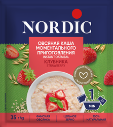 Каша овсяная NORDIC С клубникой, 35г, детальное фото