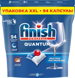 Капсулы для посудомоечной машины FINISH Quantum, 94шт, фотография
