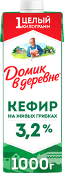 Кефир ДОМИК В ДЕРЕВНЕ 3,2%, без змж, 1000г, фото