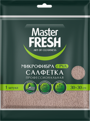 Салфетка для уборки MASTER FRESH 30x30см, микрофибра, ПВА, вид