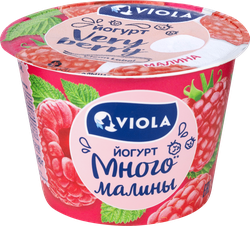 Изображение товара Йогурт VIOLA с малиной 2,6%, без змж, 180г