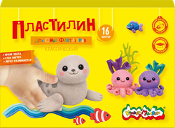 Пластилин КАЛЯКА-МАЛЯКА Классический, 16 цветов, со стеком, в ассортименте, 240г, фото