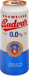 Пиво безалкогольное светлое BUDWEISER Budvar Alcohol Free фильтрованное пастеризованное не более 0,5%, 0.5л, детальное фото
