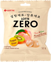 Мармелад LOTTE Zero Gummy, без сахара, на желатине, 52г, картинка
