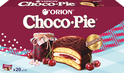 Печенье ORION Choco Pie Cherry в глазури, 600г, изображение