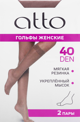 Гольфы женские ATTO р. 23–25 40 den natural, Арт. Natural40-2, 2пары, изображение