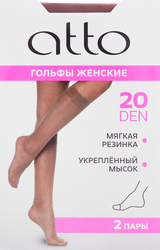 Гольфы женские ATTO р. 23–25 20 den natural, Арт. Natural20-2, 2пары, изображение