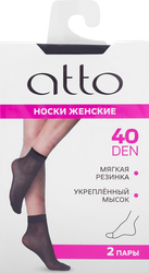 Носки женские ATTO р. 23–25 40 den nero, Арт. Nerol40-2, 2пары, изображение