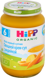 Крем-суп HIPP Овощной с индейкой, с 6 месяцев, 190г, вид