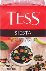 Чай черный TESS Сиеста с ароматом гуавы и лайма, листовой, 90г, фотография