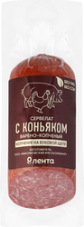 Колбаса варено-копченая ЛЕНТА Сервелат c коньяком, 280г, изображение