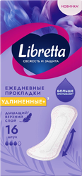 Изображение товара Прокладки ежедневные LIBRETTA Свежесть и защита Удлиненные+, 16шт