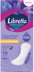 Прокладки ежедневные LIBRETTA Свежесть и защита Удлиненные+, 16шт, крупный план