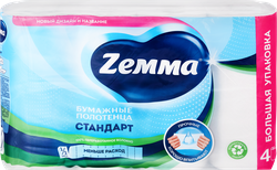 Полотенца бумажные ZEMMA Стандарт, 4шт, изображение