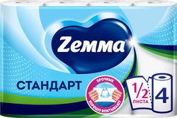 Полотенца бумажные ZEMMA Стандарт, 4шт, картинка