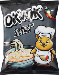 Лапша OKWOK со вкусом ягненка, 90г, крупный план