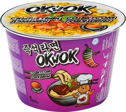 Лапша OKWOK со вкусом говядины и соусом Сальса, 120г, крупный план