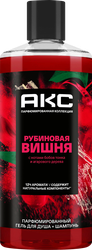 Шампунь-гель для душа мужской АКС Рубиновая вишня, 400мл, картинка