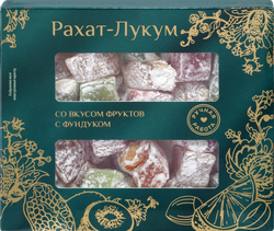 Рахат-лукум IGRIS со вкусом фруктов, с фундуком, 145г, крупный план