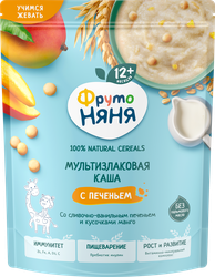 Каша сухая ФРУТОНЯНЯ мультизлаковая мол.с печеньем и кусочками манго, детальное фото