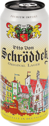 Напиток пивной светлый OTTO VON SCHRODDER Original Lager фильтрованный пастеризованный 4,9%, 0.5л, изображение