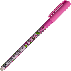 Ручка гелевая LOREX Wavy Floral Slim Soft Grip стираемая, 0,5мм, синий, фотография