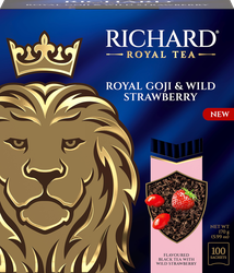 Изображение товара Чай черный RICHARD Royal Goji&Wild Strawberry с ягодами Изображение товара Чай черный RICHARD Royal Goji&Wild Strawberry с ягодами