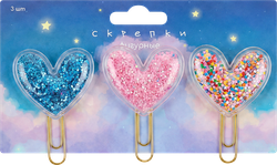 Скрепки фигурные Пушистик, Арт. PPCLF3_1, 3шт, крупный план