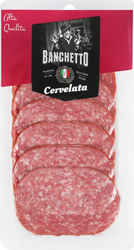 Колбаса варено-копченая BANCHETTO Сервелата, нарезка, 80г, детальное фото