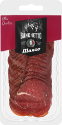 Карпаччо сырокопченое BANCHETTO Carpaccio di Manzo из говядины, нарезка, 80г, фотография