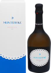 Вино игристое MONTEFIORE Просекко белое брют, п/у, 0.75л, крупный план
