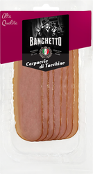 Карпаччо сырокопченое BANCHETTO Carpaccio di Tacchino из индейки, нарезка, 80г, изображение