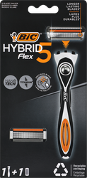 Бритва мужская BIC Hybrid 5 Flex, 1 ручка+1 сменная кассета, вид