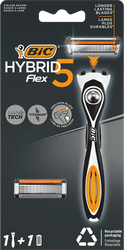 Бритва мужская BIC Hybrid 5 Flex, 1 ручка+1 сменная кассета, картинка