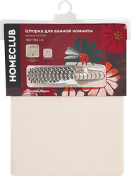 Шторка для ванной комнаты HOMECLUB Velvet 180х180см, бежевая, Арт. HOC001, картинка