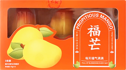 Мороженое HONGQI Fumang, молочное со вкусом манго 1,97%, без змж, эскимо, 3х75г, крупный план